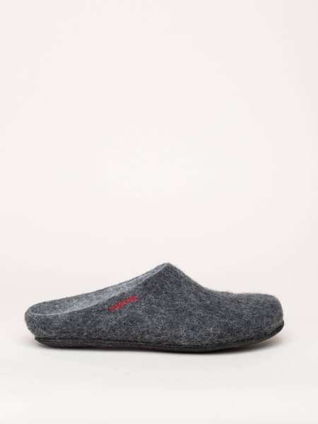 AN-709 Clogs Filzpantoffeln anthracit Mittel - magicfelt