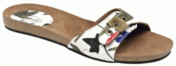 Scholl Sandalen Slipper New bahama weiß/grün/rot mittel