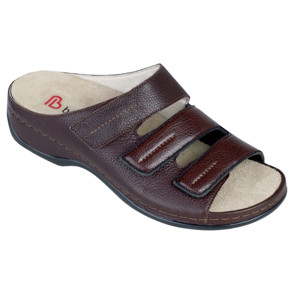 Berkemann Sandalen Slipper Andrea braun Weichbettung Wechselfußbett mittel