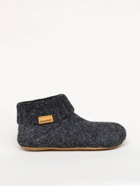 Knit Boot charcoal Reine Schurwolle - Gottstein