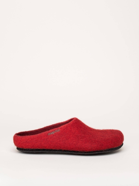 AN-709 Clogs Filzpantoffeln rubin Mittel - magicfelt