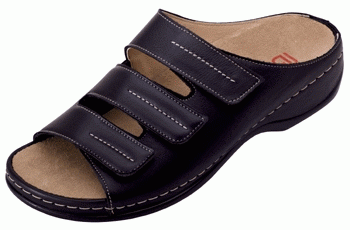 Berkemann Sandalen Slipper Andrea schwarz Weichbettung Wechselfußbett mittel
