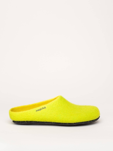 AN-709 Clogs Filzpantoffeln lemon Mittel - magicfelt