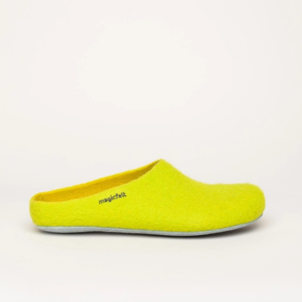 AP-701 Clogs Filzpantoffeln lemon Mittel - magicfelt