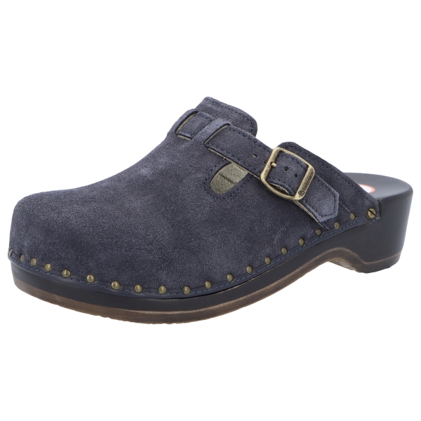 Riemen-Toeffler Absatz-Clogs blau Mittel - Berkemann