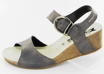 Mephisto Absatz-Sandalen Madelon dunkeltaupe Weichbettung mittel