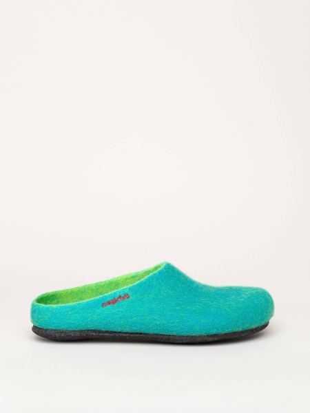 AN-709 Clogs Filzpantoffeln smaragd Mittel - magicfelt