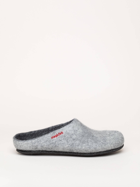 AN-709 Clogs Filzpantoffeln light grey Mittel - magicfelt