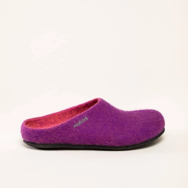 AN-709 Clogs Filzpantoffeln purple Mittel - magicfelt