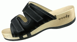 Woody Sandalen Slipper Melina schwarz mittel