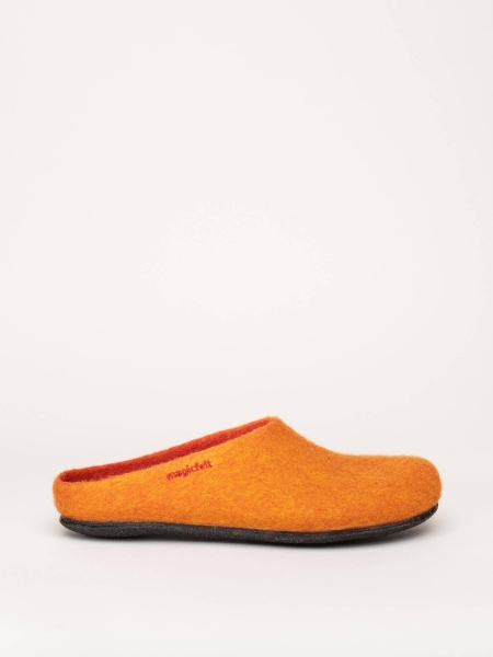AN-709 Clogs Filzpantoffeln orange Mittel - magicfelt